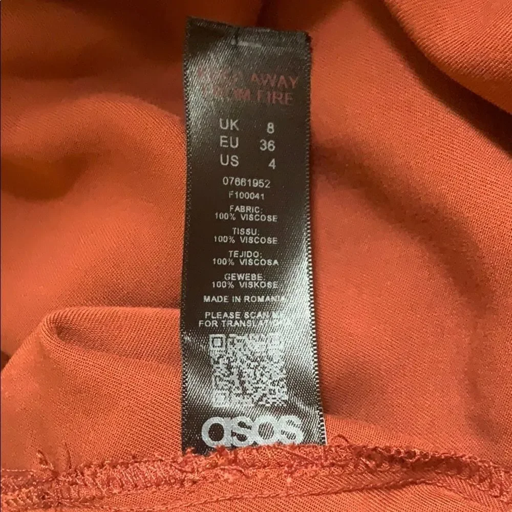 ASOS PETITE Burnt Orange Boxy Top- 4 NWT